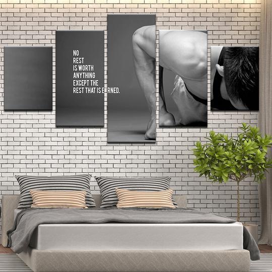 No Rest Is Worth Anything - Abstract 5 Panel Canvas Art Wall Decor No Rest Is Worth Anything - Abstract 5 Panel Canvas Art Wall Decor