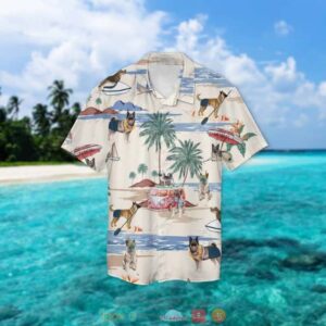 Norwegian Elkhound Summer Beach Hawaiian Shirt