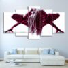 Nude Woman Body - Abstract 5 Panel Canvas Art Wall Decor