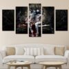 Nude Woman - Abstract 5 Panel Canvas Art Wall Decor