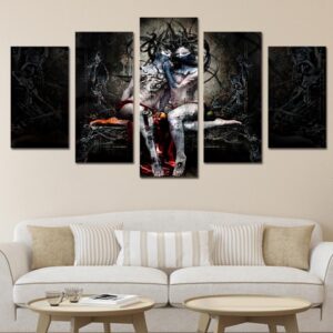 Nude Woman - Abstract 5 Panel Canvas Art Wall Decor