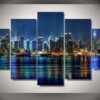 Nyc Cityscape New York City - Nature 5 Panel Canvas Art Wall Decor