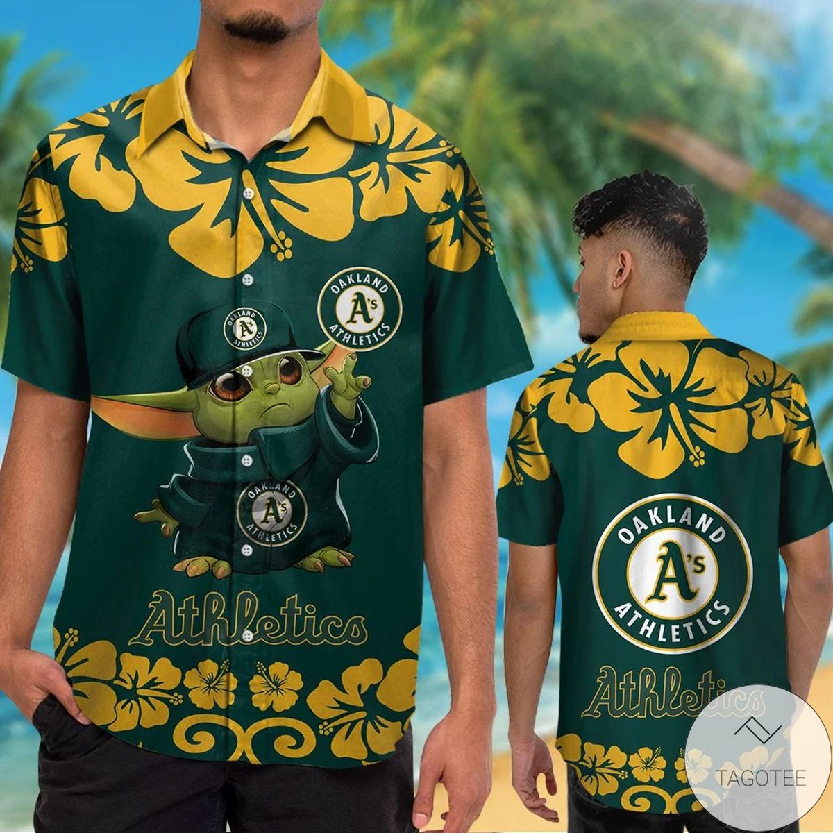 Oakland Athletics Baby Yoda Hawaiian Shirt Oakland Athletics Baby Yoda Hawaiian Shirt