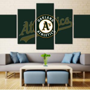 Oakland Athletics Team Baseball - Sport 5 Panel Canvas Art Wall Decor
