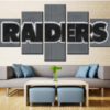 Oakland Raiders Football Nfl - Sport 5 Panel Canvas Art Wall Decor
