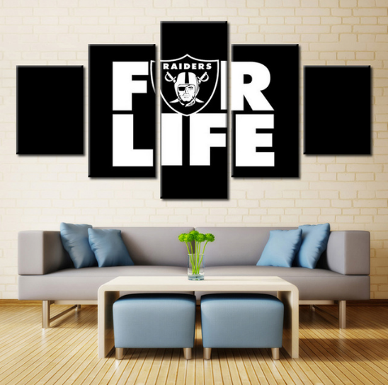Oakland Raiders Head Portrait Fr Life - Abnstract 5 Panel Canvas Art Wall Decor Oakland Raiders Head Portrait Fr Life - Abnstract 5 Panel Canvas Art Wall Decor