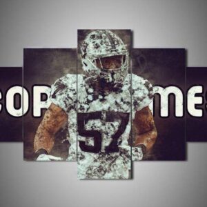 Oakland Raiders - Cory James - Sport 5 Panel Canvas Art Wall Decor