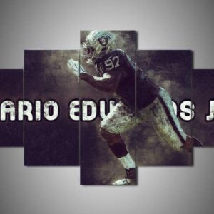 Oakland Raiders - Mario Edwards Jr - Sport 5 Panel Canvas Art Wall Decor