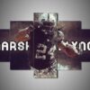Oakland Raiders - Marshawn Lynch - Sport 5 Panel Canvas Art Wall Decor