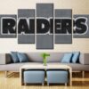 Oakland Raiders - Nature 5 Panel Canvas Art Wall Decor