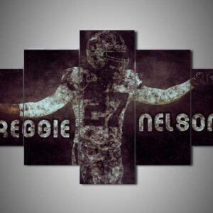 Oakland Raiders - Reggie Nelson - Sport 5 Panel Canvas Art Wall Decor