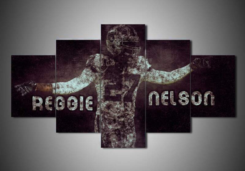 Oakland Raiders - Reggie Nelson - Sport 5 Panel Canvas Art Wall Decor Oakland Raiders - Reggie Nelson - Sport 5 Panel Canvas Art Wall Decor