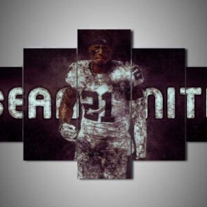 Oakland Raiders - Sean Smith - Sport 5 Panel Canvas Art Wall Decor