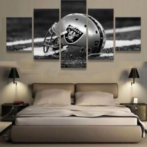 Oakland Raiders - Sport 5 Panel Canvas Art Wall Decor