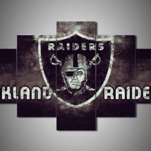 Oakland Raiders - Team - Sport 5 Panel Canvas Art Wall Decor