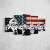 Obey - Abstract 5 Panel Canvas Art Wall Decor