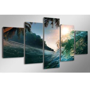 Ocean 3 - Nature 5 Panel Canvas Art Wall Decor