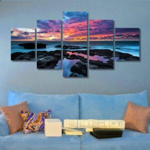Ocean Full - Sapce 5 Panel Canvas Art Wall Decor