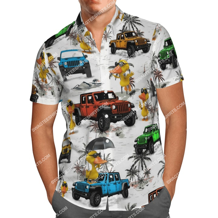 Ocean Gladiator Duck Jeep All Over Printed Hawaiian Shirt Ocean Gladiator Duck Jeep All Over Printed Hawaiian Shirt