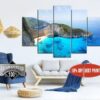 Ocean Harbor - Nature 5 Panel Canvas Art Wall Decor