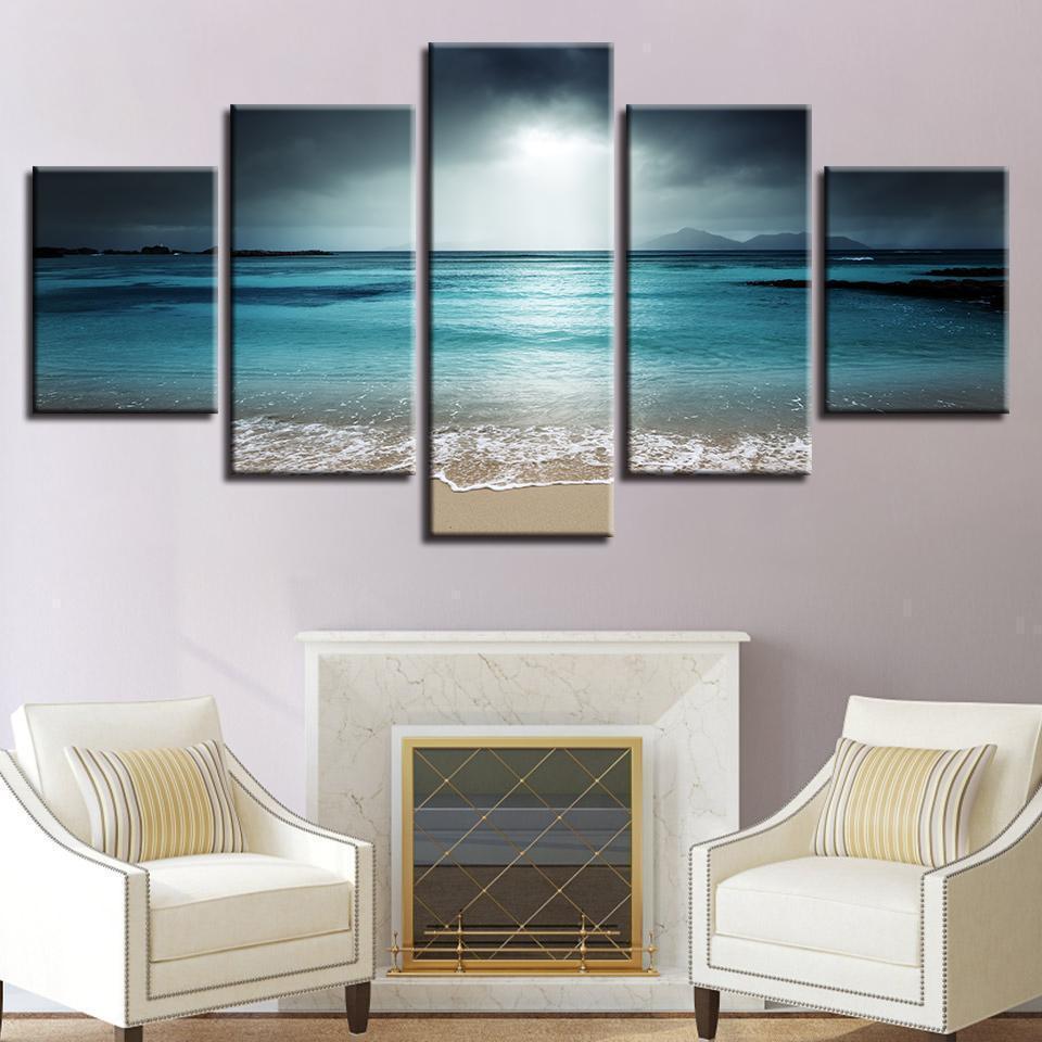 Ocean Nature - 5 Panel Canvas Art Wall Decor Ocean Nature - 5 Panel Canvas Art Wall Decor