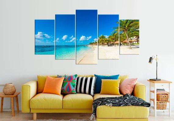 Ocean Photography Seascape - Nature 5 Panel Canvas Art Wall Decor Ocean Photography Seascape - Nature 5 Panel Canvas Art Wall Decor