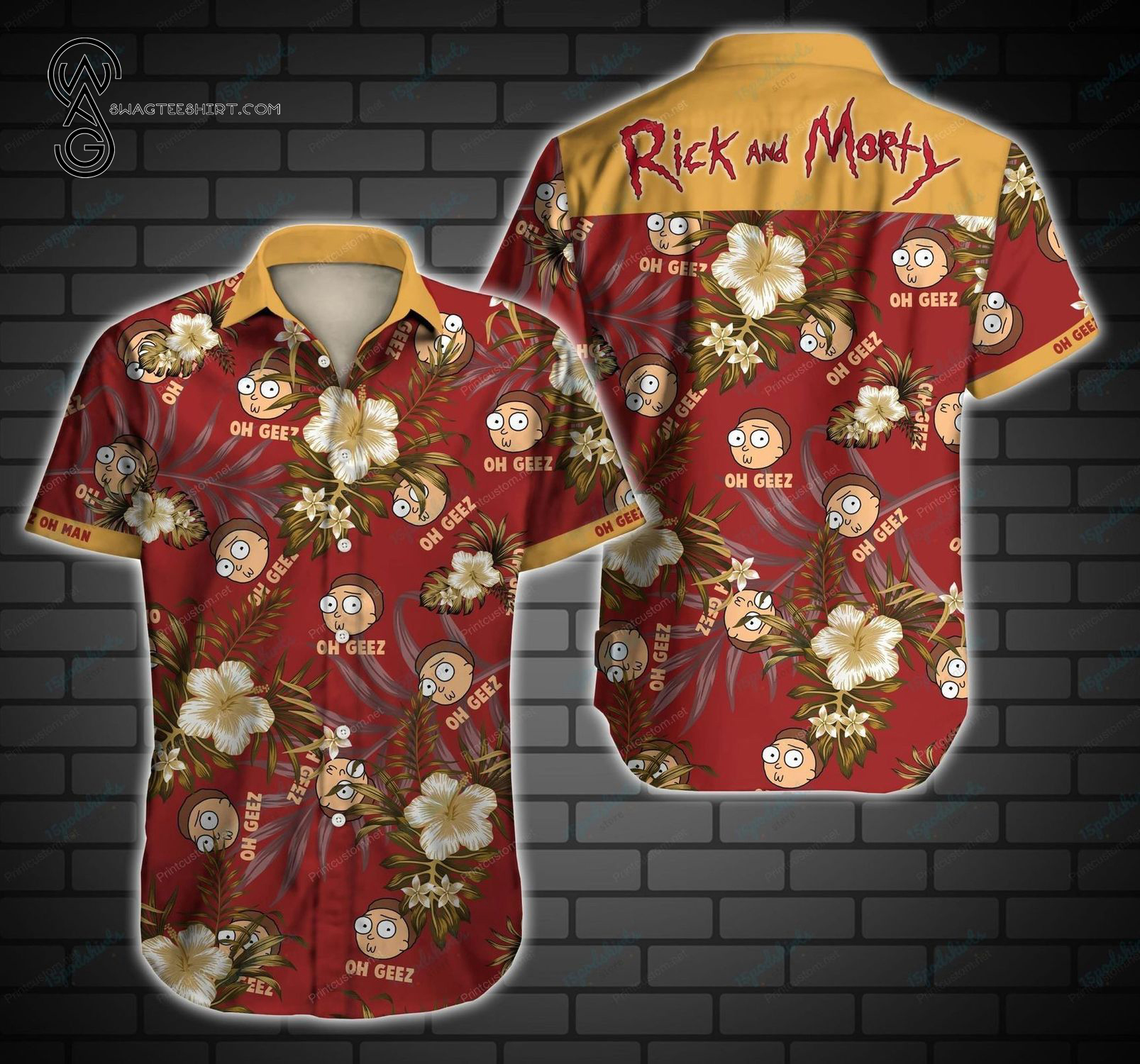 Oh Geez Rick And Morty Hawaiian Shirt Oh Geez Rick And Morty Hawaiian Shirt