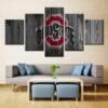 Ohio State Buckeyes 3 - Sport 5 Panel Canvas Art Wall Decor