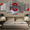 Ohio State Buckeyes Logo - Sport 5 Panel Canvas Art Wall Decor
