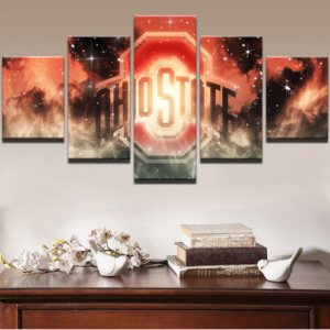 Ohio State Buckeyes Poster - Sport 5 Panel Canvas Art Wall Decor