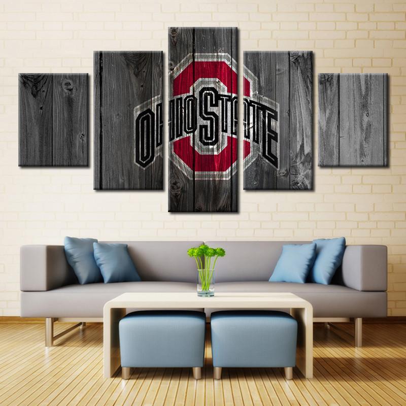 Ohio State Buckeyes Sport - 5 Panel Canvas Art Wall Decor Ohio State Buckeyes Sport - 5 Panel Canvas Art Wall Decor