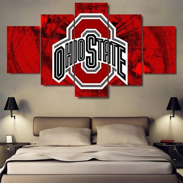 Ohio State Buckeyes Sports Team Sport - 5 Panel Canvas Art Wall Decor Ohio State Buckeyes Sports Team Sport - 5 Panel Canvas Art Wall Decor