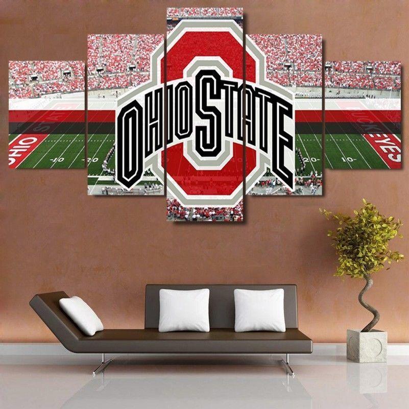 Ohio State Stadium Sport - 5 Panel Canvas Art Wall Decor Ohio State Stadium Sport - 5 Panel Canvas Art Wall Decor
