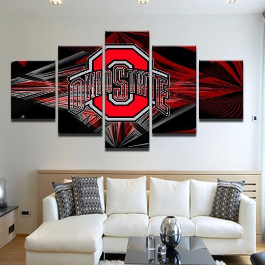 Ohio State - Sport 5 Panel Canvas Art Wall Decor Ohio State - Sport 5 Panel Canvas Art Wall Decor
