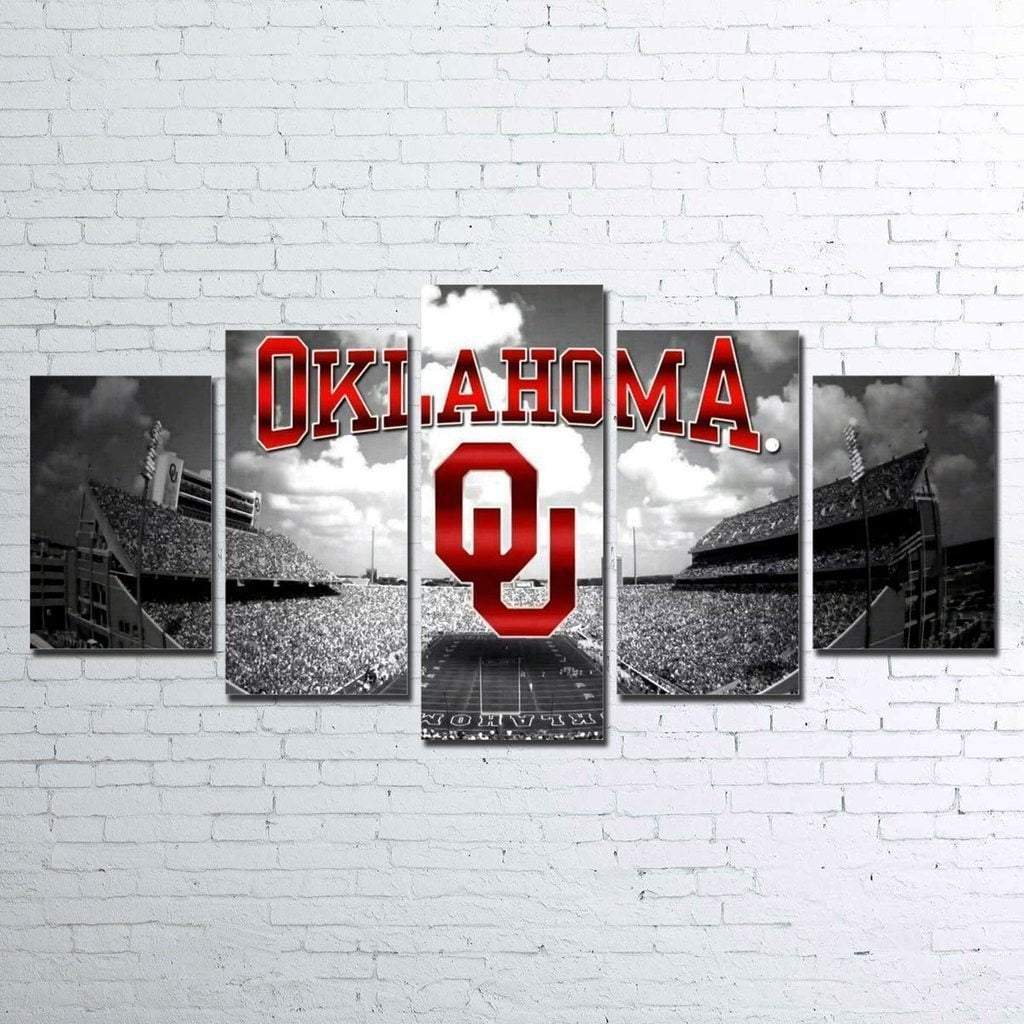 Oklahoma Sooners Sport - 5 Panel Canvas Art Wall Decor Oklahoma Sooners Sport - 5 Panel Canvas Art Wall Decor