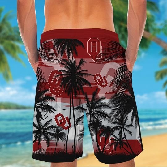 Oklahoma Sooners Tropical Hawaiian Shirt Short Oklahoma Sooners Tropical Hawaiian Shirt Short