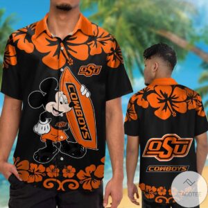 Oklahoma State Cowboys & Mickey Mouse Hawaiian Shirt