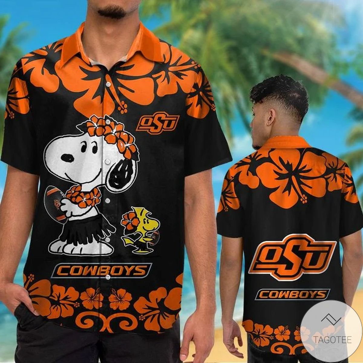Oklahoma State Cowboys & Snoopy Hawaiian Shirt Oklahoma State Cowboys & Snoopy Hawaiian Shirt