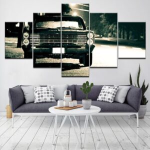 Old Car 01 - Automative 5 Panel Canvas Art Wall Decor