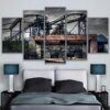 Old Cool Amusement Park - Nature 5 Panel Canvas Art Wall Decor