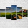 Old Course At St Andrews- Nature 5 Panel Canvas Art Wall Decor