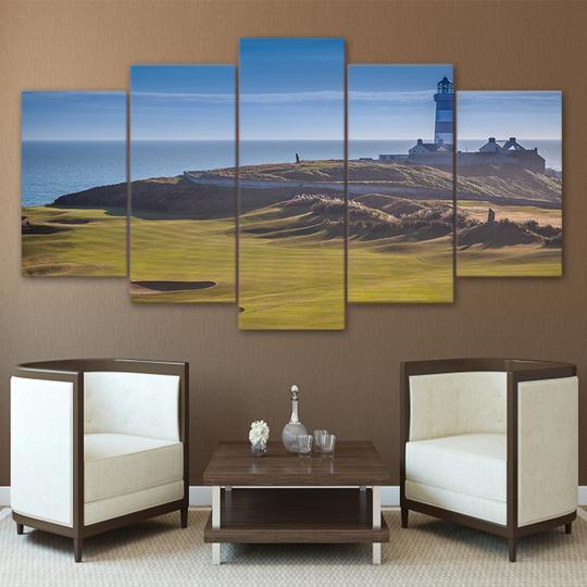 Old Head Golf Links Kinsale Ireland - Gaming 5 Panel Canvas Art Wall Decor Old Head Golf Links Kinsale Ireland - Gaming 5 Panel Canvas Art Wall Decor