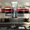 Old Vs New Ferrari - Automative 5 Panel Canvas Art Wall Decor