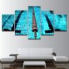 Olympic Swimming Pool Lane Divider - Sport 5 Panel Canvas Art Wall Decor