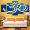 Om Island - Religion 5 Panel Canvas Art Wall Decor