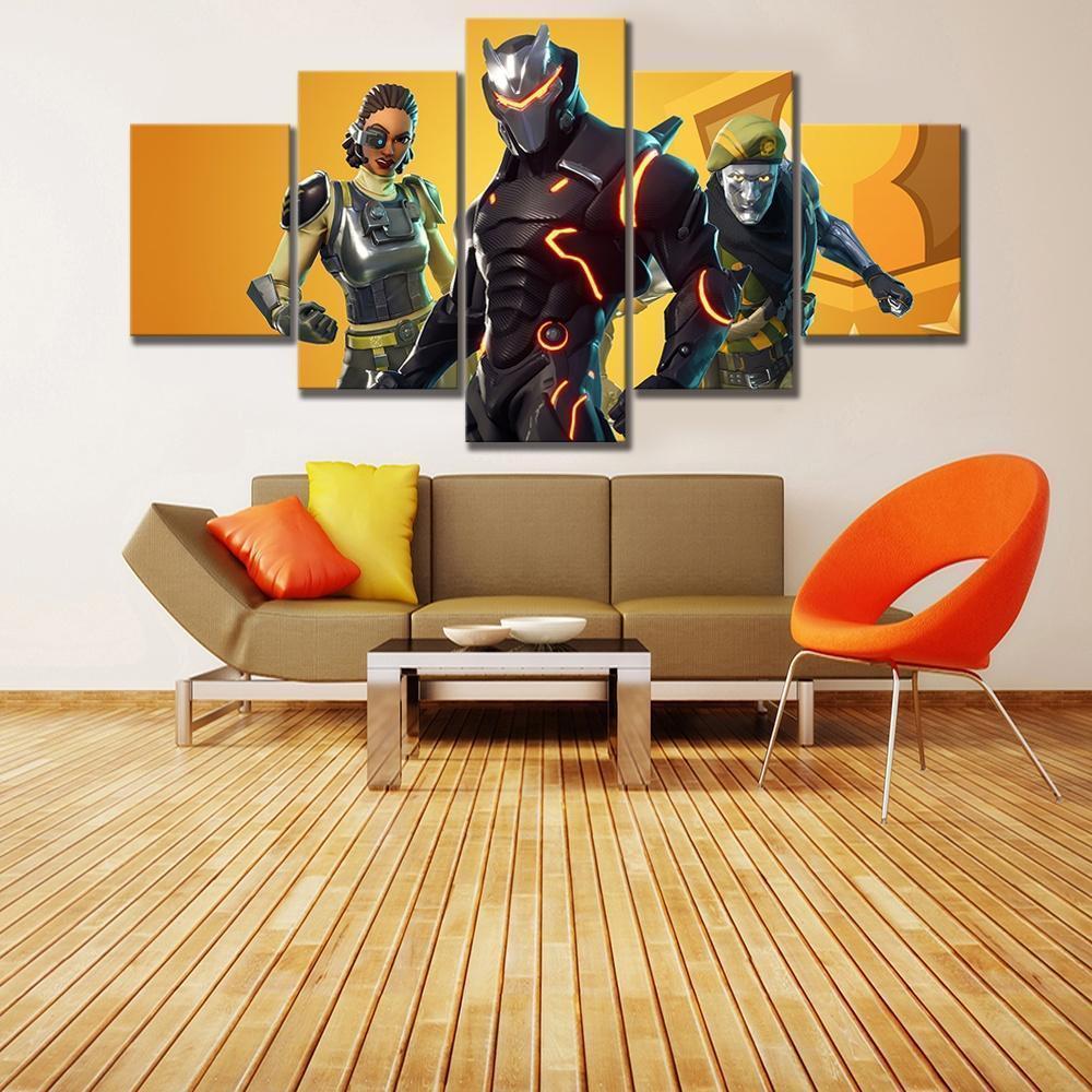 Omega Full Armor Steelsight Fortnite Gaming - 5 Panel Canvas Art Wall Decor Omega Full Armor Steelsight Fortnite Gaming - 5 Panel Canvas Art Wall Decor