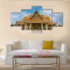 One Landmark Of Mahajetsadabodin Royal Pavilion - Religion 5 Panel Canvas Art Wall Decor