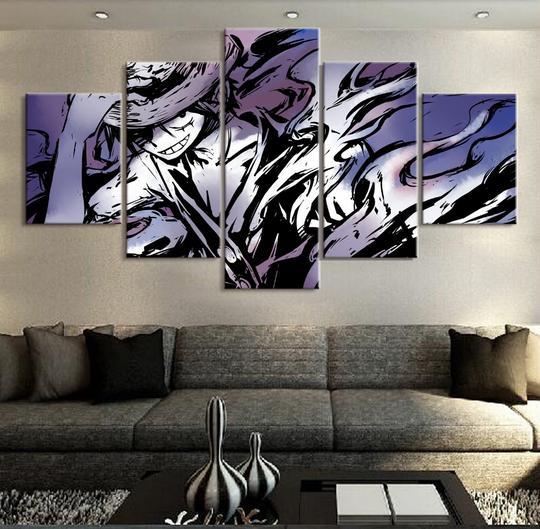 One Piece 09 - Movie 5 Panel Canvas Art Wall Decor One Piece 09 - Movie 5 Panel Canvas Art Wall Decor