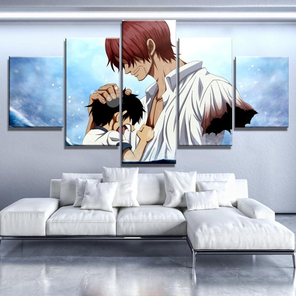 One Piece 11 - Cartoon 5 Panel Canvas Art Wall Decor One Piece 11 - Cartoon 5 Panel Canvas Art Wall Decor