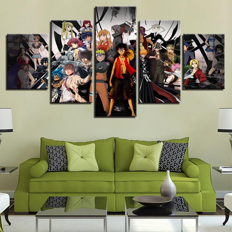 One Piece 65 - Cartoon 5 Panel Canvas Art Wall Decor One Piece 65 - Cartoon 5 Panel Canvas Art Wall Decor